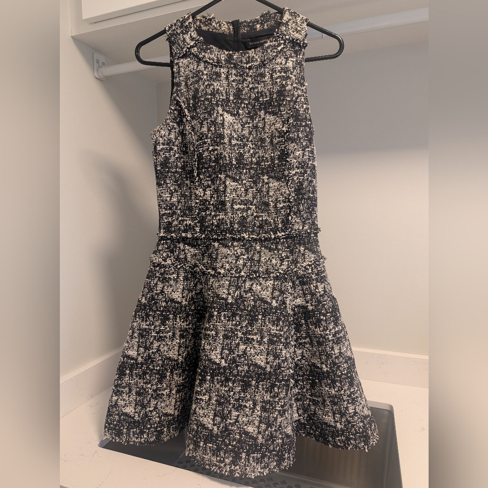 Banana Republic Black and White Tweed Dress